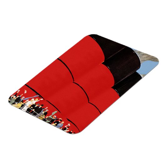 ヴィンテージクルーズ船の乗客が手を振って別れを告げる マグネット (左側)