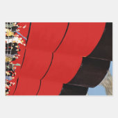 ヴィンテージクルーズ船の乗客が手を振って別れを告げる ラッピングペーパーシート (正面)