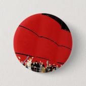 ヴィンテージクルーズ船の乗客が手を振って別れを告げる 缶バッジ (正面)