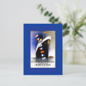 ヴィンテージクルーズ船アートonカード,はがき ポストカード (スタンド正面)