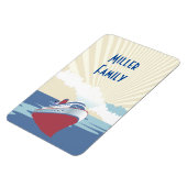 ヴィンテージクルーズ船イラストレーション客室ドアマーカー マグネット (左側)