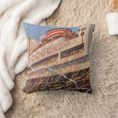 ヴィンテージクルーズ船バカンス、ボン・ボヤージュパーティー! クッション (ブランケット)