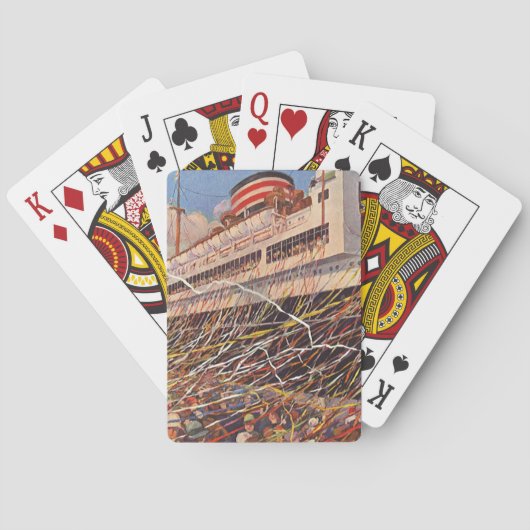 ヴィンテージクルーズ船バカンス、ボン・ボヤージュパーティー! トランプ (裏面)