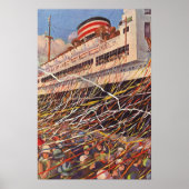 ヴィンテージクルーズ船バカンス、ボン・ボヤージュパーティー! ポスター (正面)