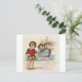 ヴィンテージクルーズ船バレンタイン シーズンポストカード (スタンド正面)