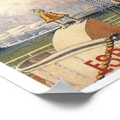 ヴィンテージクルーズ船旅行広告 ポスター (角)