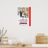 ヴィンテージクルーズ船旅行 ポスター (キッチン)