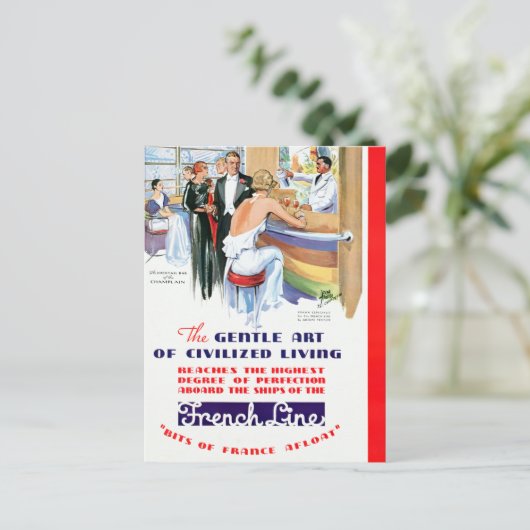 ヴィンテージクルーズ船旅行 ポストカード (スタンド正面)