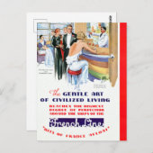 ヴィンテージクルーズ船旅行 ポストカード (正面/裏面)