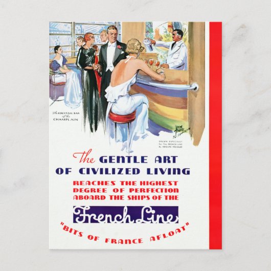 ヴィンテージクルーズ船旅行 ポストカード (正面)