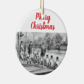 ヴィンテージクルーワーズボートで波止場 セラミックオーナメント (右)