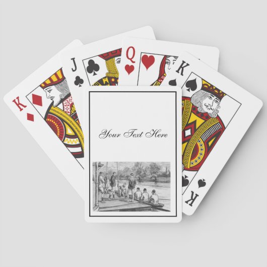 ヴィンテージクルーワーズボートで波止場 トランプ (裏面)