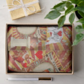 ヴィンテージクレイジーサーカスピエロティッシュペーパー 薄葉紙 (ギフト)