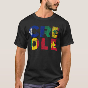 ヴィンテージクレオール国旗のT型 Tシャツ