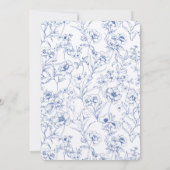 ヴィンテージクレストダスティブルーバラ結婚ズ 招待状 (裏面)