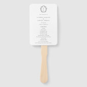 ヴィンテージクレストブラックモノグラム結婚式 プログラム ハンドファン (正面)