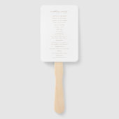 ヴィンテージクレストベージュモノグラム結婚式 プログラム ハンドファン (裏面)