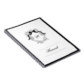 ヴィンテージクレストモノグラムコケットボウ名イニシャル ノートブック (右側)