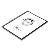 ヴィンテージクレストモノグラムコケットボウ名イニシャル ノートブック (左側)