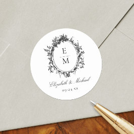 ヴィンテージクレストモノグラムフォーマルボ結婚タニス ラウンドシール