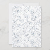 ヴィンテージクレストモノグラムロゴボタニカル結婚ズ 招待状 (裏面)