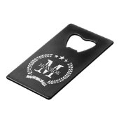 ヴィンテージクレストリース名前をカスタムするモノグラム クレジットカード栓抜き (裏面アングル)