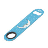 ヴィンテージクレセントホワイトムーン顔ホワイトスターズ スピード栓抜き (正面アングル)