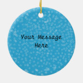 ヴィンテージクレセントホワイトムーン顔ホワイトスターズ セラミックオーナメント (裏面)