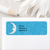 ヴィンテージクレセントホワイトムーン顔ホワイトスターズ ラベル (インサイチュ)