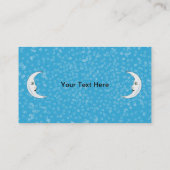 ヴィンテージクレセントホワイトムーン顔ホワイトスターズ 名刺 (裏面)