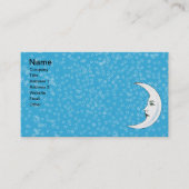 ヴィンテージクレセントホワイトムーン顔ホワイトスターズ 名刺 (正面)