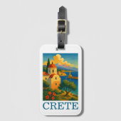 ヴィンテージクレタギリシャ島のアートワーク旅行 ラゲッジタグ (正面縦)