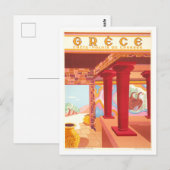 ヴィンテージクレタ，ギリシャ，旅行ポスター ポストカード (正面/裏面)