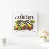 ヴィンテージクレムダブリコット広告 スクエア壁時計 (ホーム)