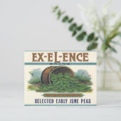 ヴィンテージクレートラベルプリント付き葉書 ポストカード (スタンド正面)