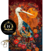 ヴィンテージクレーンの鳥のテクスチ素朴ャの切り離し 薄葉紙