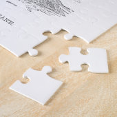 ヴィンテージクレーンバードペン及びインクスケッチ ジグソーパズル (側面)