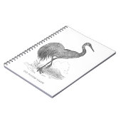 ヴィンテージクレーンバードペン及びインクスケッチ ノートブック (左側)