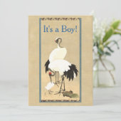 ヴィンテージクレーン家族写真の誕生の発表 案内状 (スタンド正面)