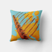 ヴィンテージクレーン操作者ヨーロッパ地図 クッション (裏面)