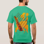 ヴィンテージクレーン操作者ヨーロッパ地図 Tシャツ (裏面)