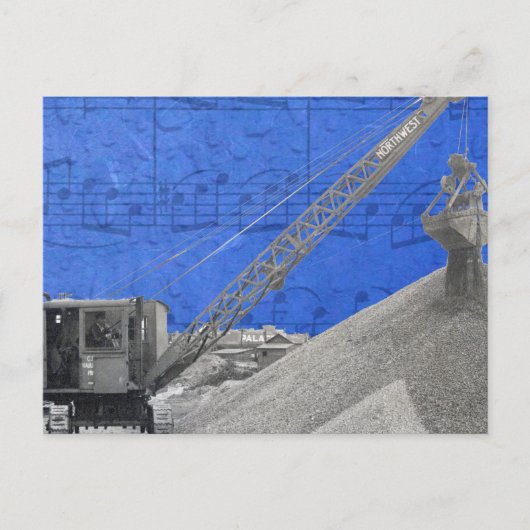 ヴィンテージクレーン運転士北西クレーン ポストカード (正面)