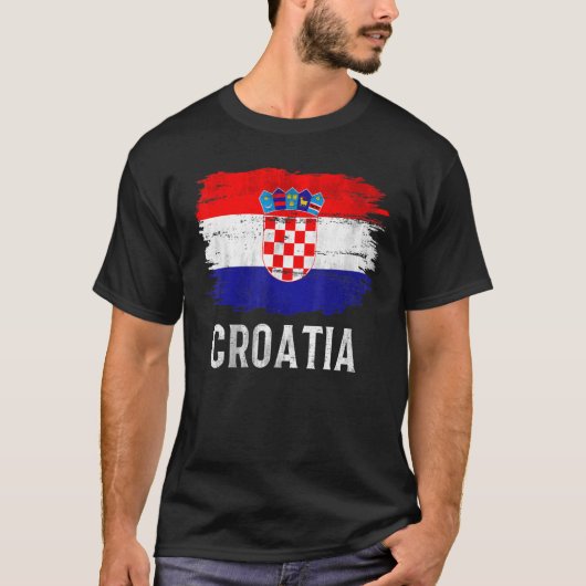 ヴィンテージクロアチア国旗 Tシャツ (正面)