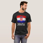 ヴィンテージクロアチア国旗 Tシャツ (正面フル)