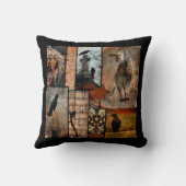 ヴィンテージクロウフラワーコラージュ クッション (裏面)