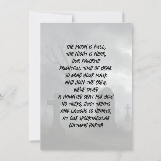 ヴィンテージクロウ&紅葉ハローウィンパーティ 招待状 (裏面)