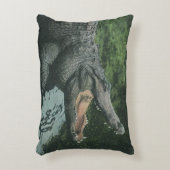 ヴィンテージクロコダイル爬虫類、海洋動物の生活 アクセントクッション (正面(垂直))