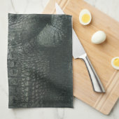 ヴィンテージクロコダイル爬虫類、海洋動物の生活 キッチンタオル (四つ折り)