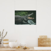 ヴィンテージクロコダイル爬虫類、海洋動物の生活 ポスター (キッチン)