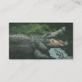 ヴィンテージクロコダイル爬虫類、海洋動物の生活 名刺 (裏面)